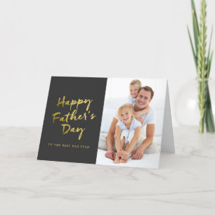 Tarjeta fotográfica plegada del Día del Padre Feli