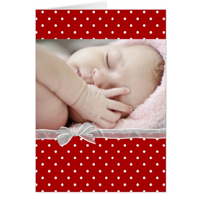 Tarjeta fotográfica Polka Dot (Frente)