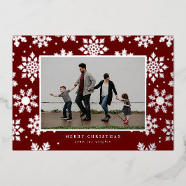 Tarjeta fotográfica prensada con papel de aluminio