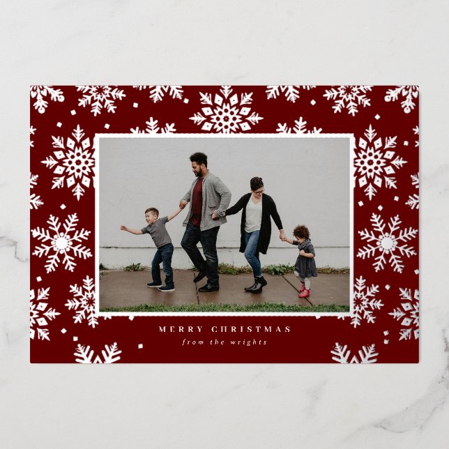 Tarjeta fotográfica prensada con papel de aluminio (Anverso)