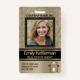 Tarjeta fotográfica profesional - oro