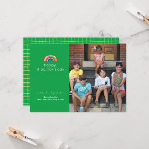 Tarjeta fotográfica Rainbow St Patricks Day