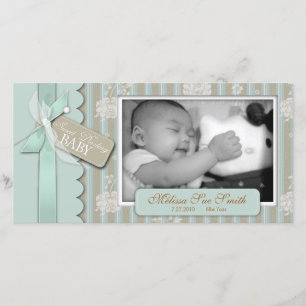Tarjeta fotográfica recién nacida