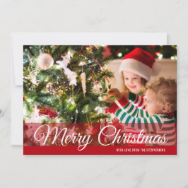 Tarjeta fotográfica Red Merry Christmas