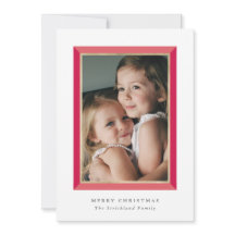 Tarjeta fotográfica Red Modern Frame Christmas