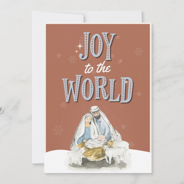 Tarjeta fotográfica religiosa de Jesús Navidades (Anverso)