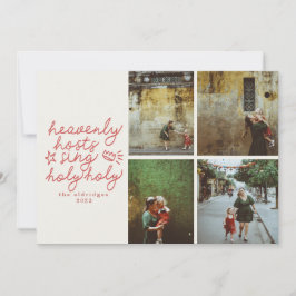 Tarjeta fotográfica religiosa de Navidad sagrada m