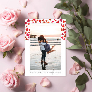 Tarjeta fotográfica romántica El día de San Valent