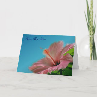 Tarjeta fotográfica rosa Hibiscus Flower