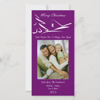 Tarjeta fotográfica S3 simple Beauty-Plumb Xmas