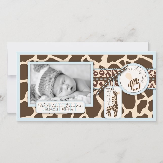 Tarjeta fotográfica Safari Boy (Anverso)