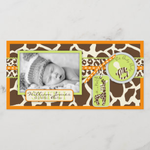 Tarjeta fotográfica Safari Boy Naranja
