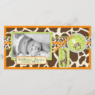 Tarjeta fotográfica Safari Boy Naranja