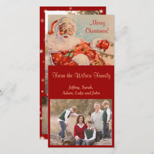 Tarjeta fotográfica Santas Sleigh Ride