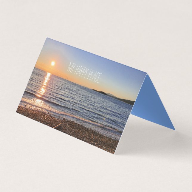 Tarjeta fotográfica Scenic Beach Sunset (Anverso)