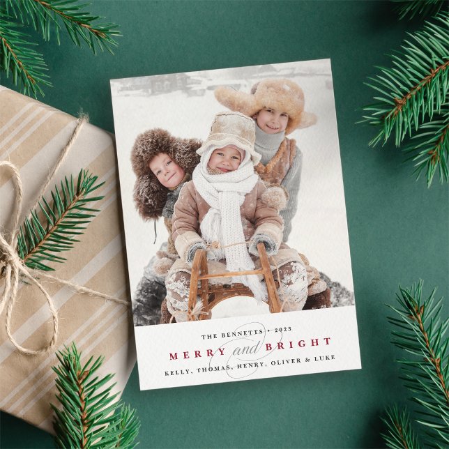 Tarjeta fotográfica sencillamente de feriado | Cra (Subido por el creador)