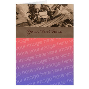 Tarjeta fotográfica Sepia Indian Corn Autumn