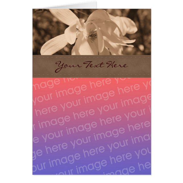 Tarjeta fotográfica Sepia Magnolia Flower (Frente)