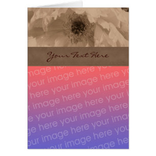 Tarjeta fotográfica Sepia Peony Flower
