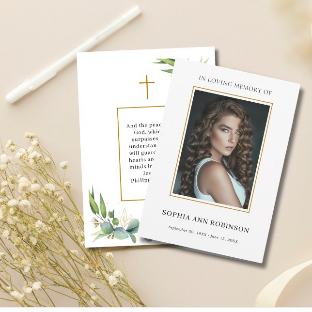 Tarjeta fotográfica simple conmemorativa del funer (Subido por el creador)