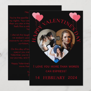 Tarjeta fotográfica simple El día de San Valentín