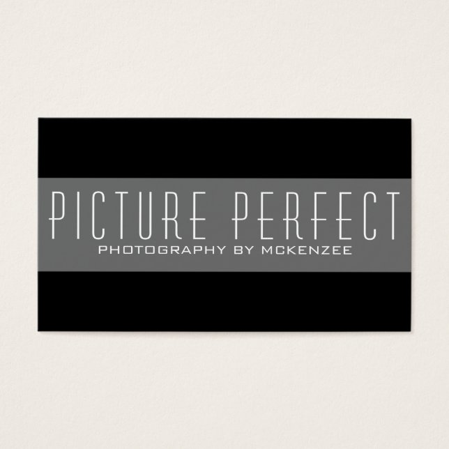 Tarjeta fotográfica simple para fotógrafos negros (Frente)
