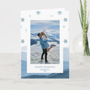 Tarjeta fotográfica Snowley Blue Holiday