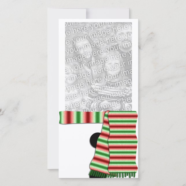 Tarjeta fotográfica Snowman (Anverso)