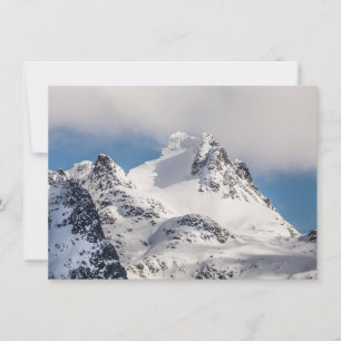 Tarjeta fotográfica Snowy Mountain Landscape