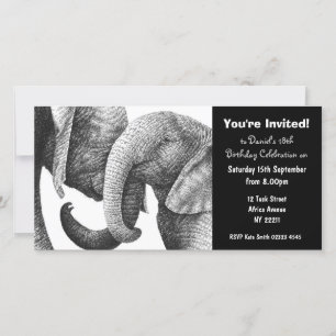 Tarjeta fotográfica sobre la invitación al cumplea