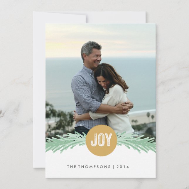 Tarjeta fotográfica Sprigs of Joy Holiday (Anverso)