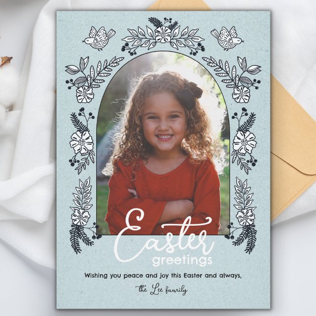 Tarjeta fotográfica Springtime Floral Easter (Subido por el creador)