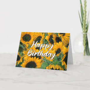 Tarjeta fotográfica Sunflower Happy Birthday Beaut