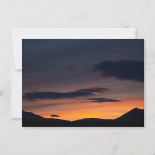 Tarjeta fotográfica Sunset Mountain Silhouette