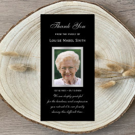 Tarjeta fotográfica Sympathy Memorial: negro y pla