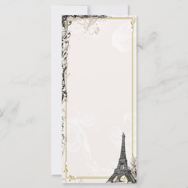 Tarjeta fotográfica Torre Eiffel (Anverso)