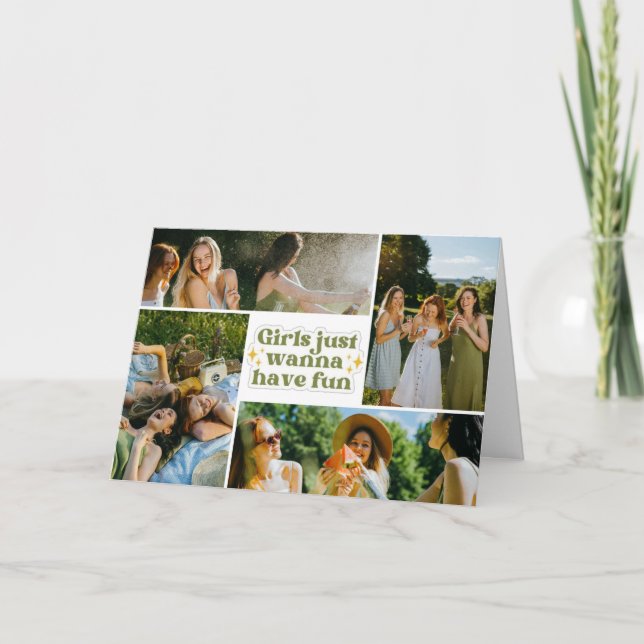 Tarjeta fotográfica Trio Friendship Moments (Anverso)