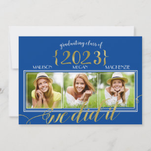 Tarjeta fotográfica triple PERSONALIZADO COLOR Gol