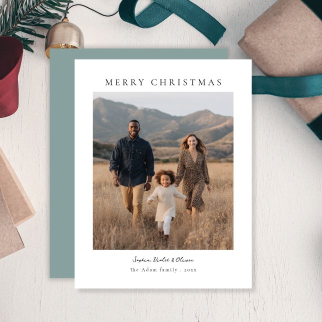 Tarjeta fotográfica única de familia de Navidades  (Subido por el creador)