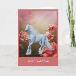 Tarjeta fotográfica Unicorn Rosa Rosa Fantasy Hora