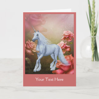 Tarjeta fotográfica Unicorn Rosa Rosa Fantasy Hora