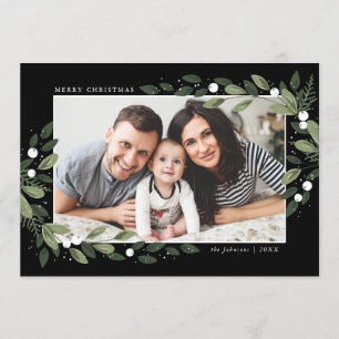 Tarjeta fotográfica verde congelada