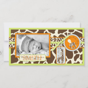 Tarjeta fotográfica verde Safari Boy