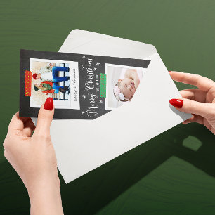 Tarjeta fotográfica vertical con cinta de lavado y