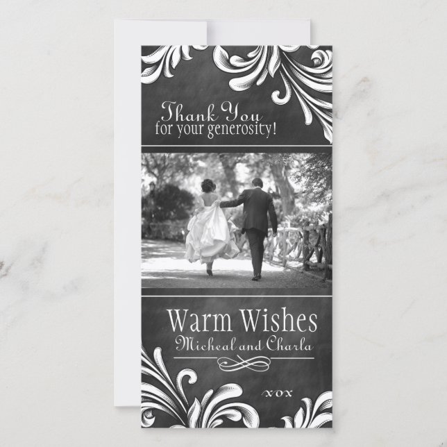 Tarjeta fotográfica Vintage Chalkboard (4x8) (Anverso)