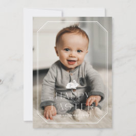 Tarjeta fotográfica Vintage Frame Easter - Blanco