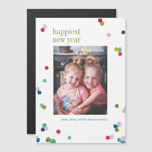 Tarjeta fotográfica Watercolor Polka Dot Poms para