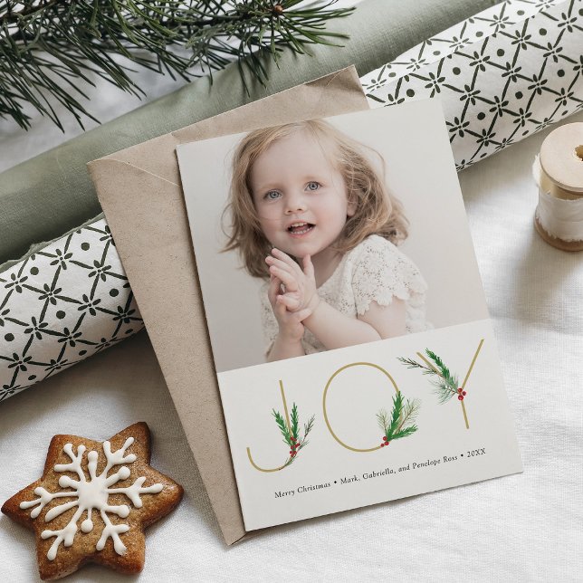 Tarjeta fotográfica Watercolor Springs Navidades J (Subido por el creador)