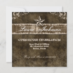 Tarjeta fotográfica Western Vintage Grad Star