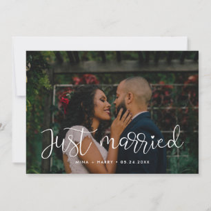 Tarjeta fotográfica Whimsical boda recién casada